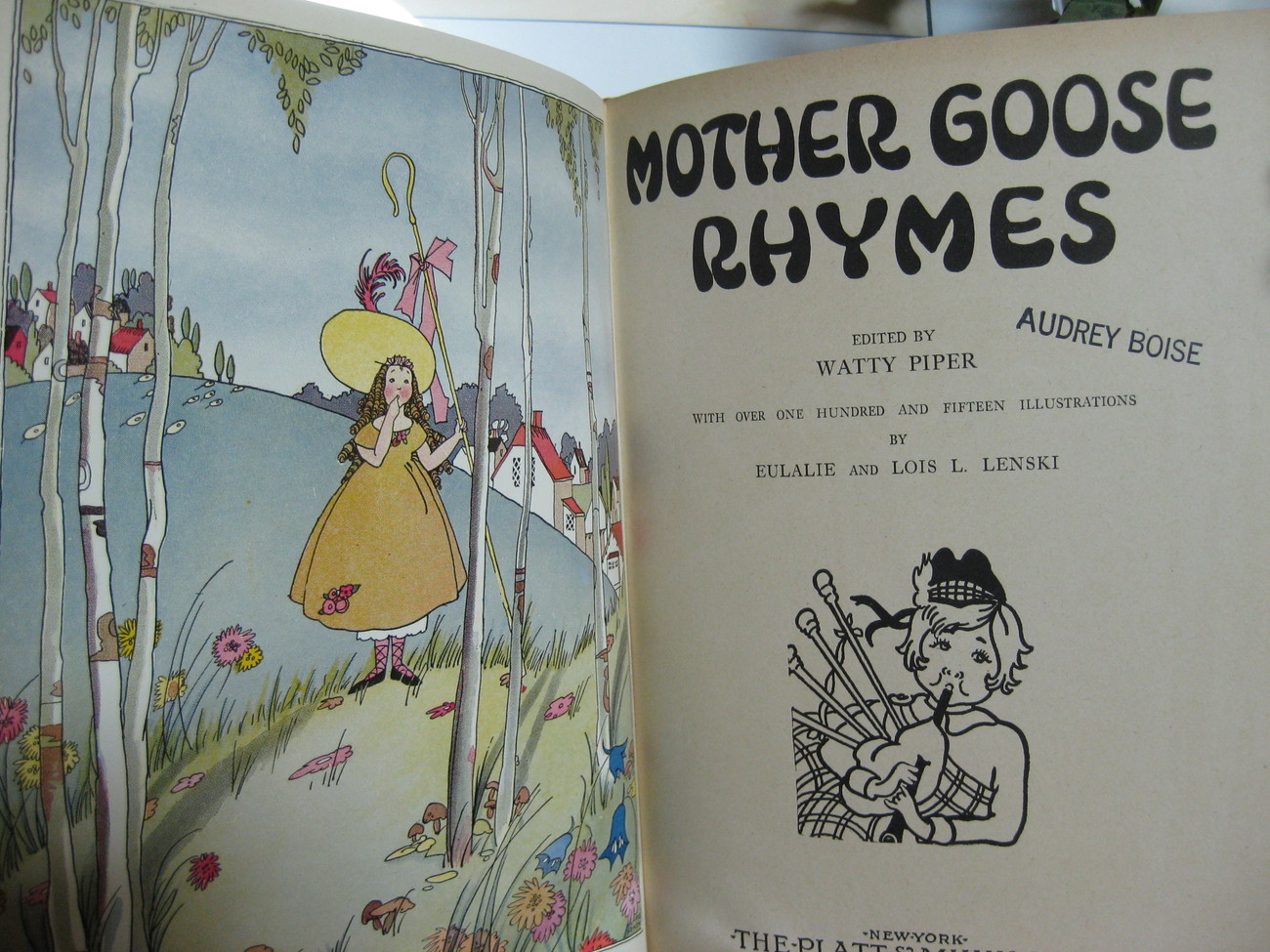 VINTAGE MOTHER GOOSE NURSERY RHYMES 1931 PLATT & MUNK Illustrations by ...