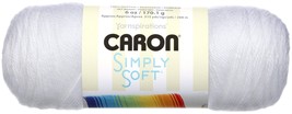 Caron Simply Soft Solids Yarn-White - $10.42