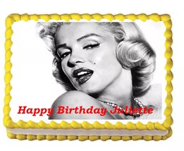 Marilyn Monroe Edible Cake Image 1/4 sheet - $8.00