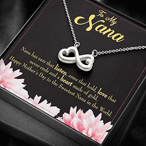 Nana Gift Grandmother Gift Necklace Stainless Steel Infinity Necklace Grandma He