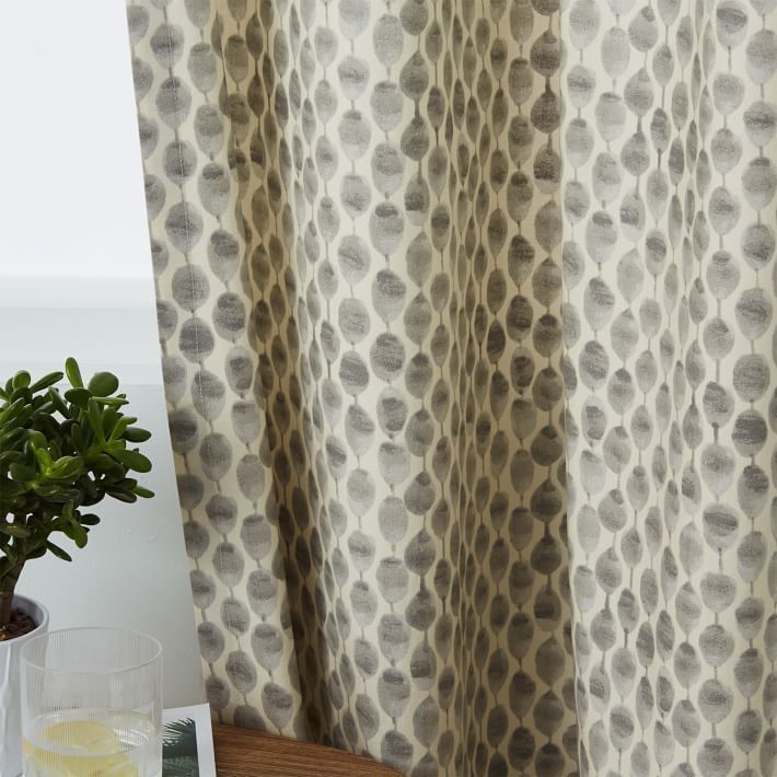 West Elm Set 2 Stamped Dot Drape Platinum And 50 Similar Items