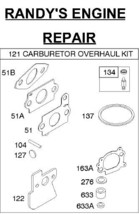 CARBURETOR OVERHAUL KIT BRIGGS &amp; STRATTON 792383 FITS + - $17.71