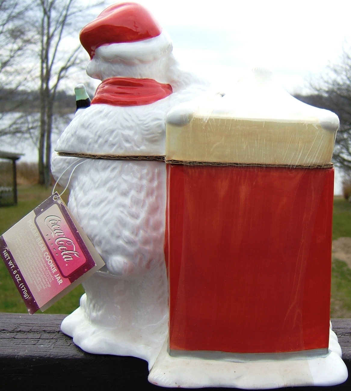 COCA COLA POLAR BEAR Ceramic COOKIE JAR Sealed Shrink Wrap Original