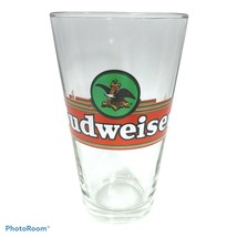 Budweiser Pint Beer Glass Red Grean Eagle Logo 16 Oz Official Seal - $14.99