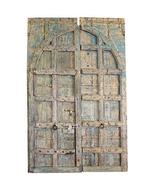 Mogul Interior Antique Doors India Distressed Blue Teak Barn Doors Headb... - £2,584.25 GBP