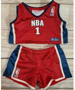 Build A Bear Workshop NBA Basketball Uniform Jersey Tank Top Shorts Red - $12.60