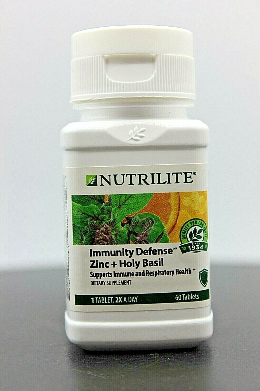 Nutrilite Immunity Defense Zinc + Holy Basil, 60 Tablets, Expires 02/