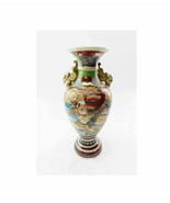 Satsuma Warriors Vase Antique Post Taisho Period Japanese Moriage Style ... - $188.00