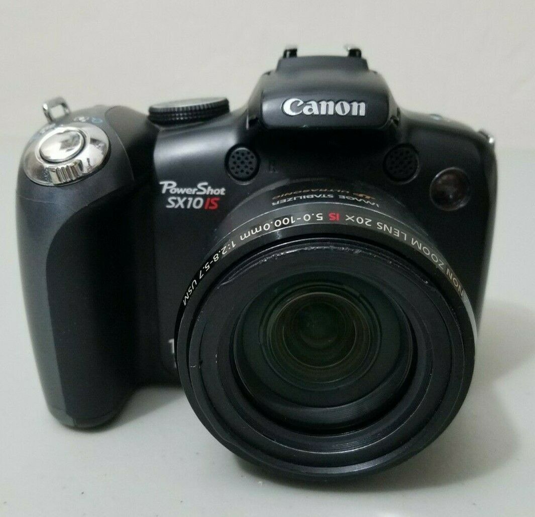 Canon PowerShot SX10 IS 10.0MP Digital Camera - Black *POWERS ON AS IS ...