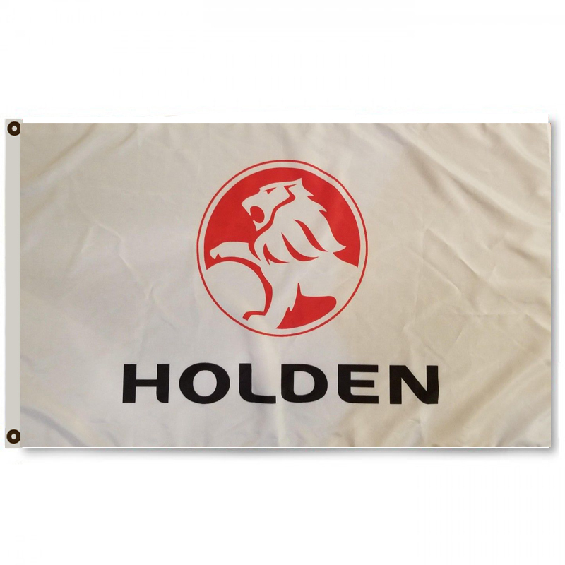 HOLDEN WHITE FLAG BANNER 3X5FT COMMODORE SVX MONARO GARAGE MANCAVE