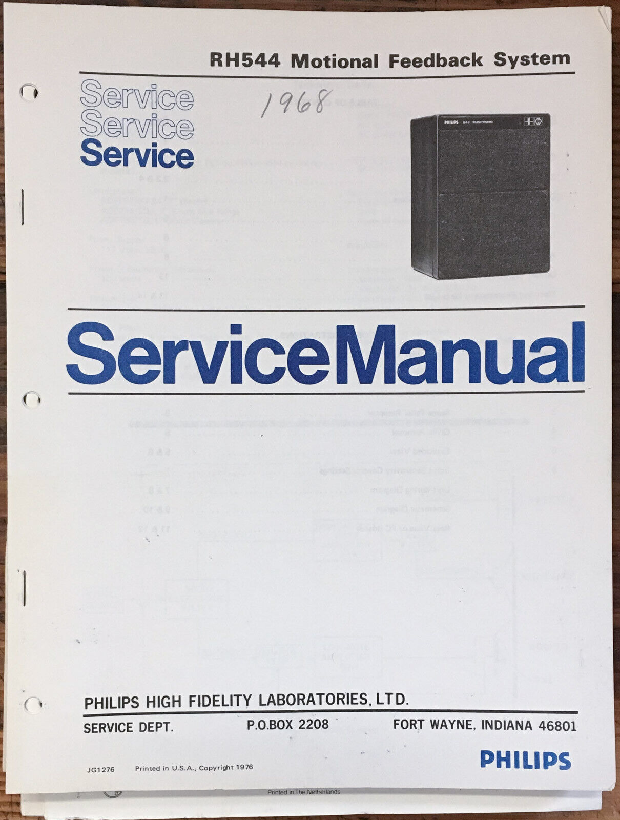 Service Manual-Anleitung für Philips 22 RH 544 