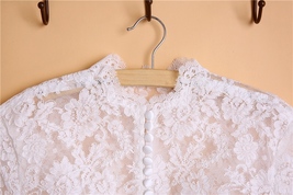 Button Down Short Sleeve Lace Tops Boho Wedding Crop Lace Top Plus image 6