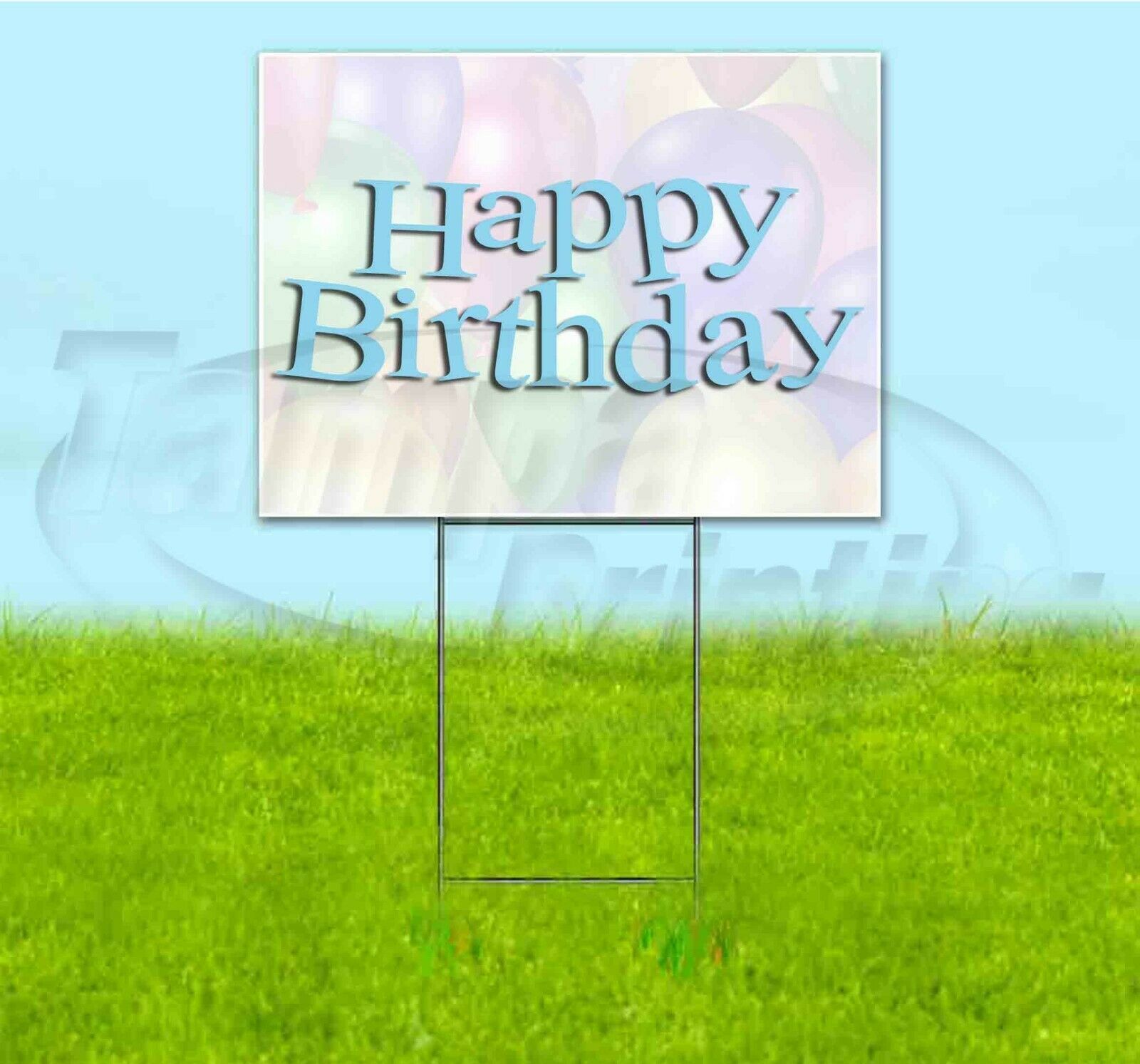 HAPPY BIRTHDAY 18x24 Yard Sign WITH STAKE Corrugated Plastic Bandit ...