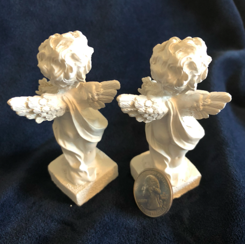 1/12 Dollhouse Miniature Lovely Angels Yard Decoration; Lot 2 Angels; Height 3