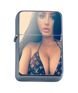 Moroccan Pin Up Girls D17 Flip Top Oil Lighter Wind Resistant With Case - £11.04 GBP