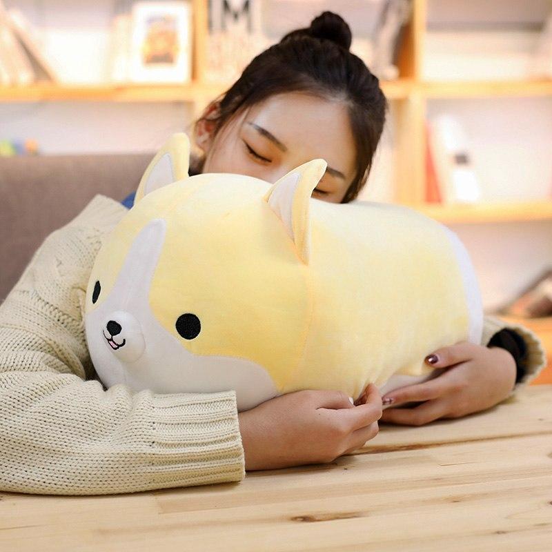 cute corgi plush pillow