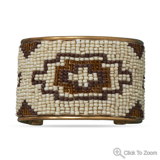 Brass Cuff Bracelet with Southwest Design Bracelets