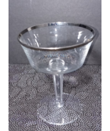 Lenox Solitaire Platinum Trim Clear Champagne Sherbet Crystal 5¼&quot; - $20.00