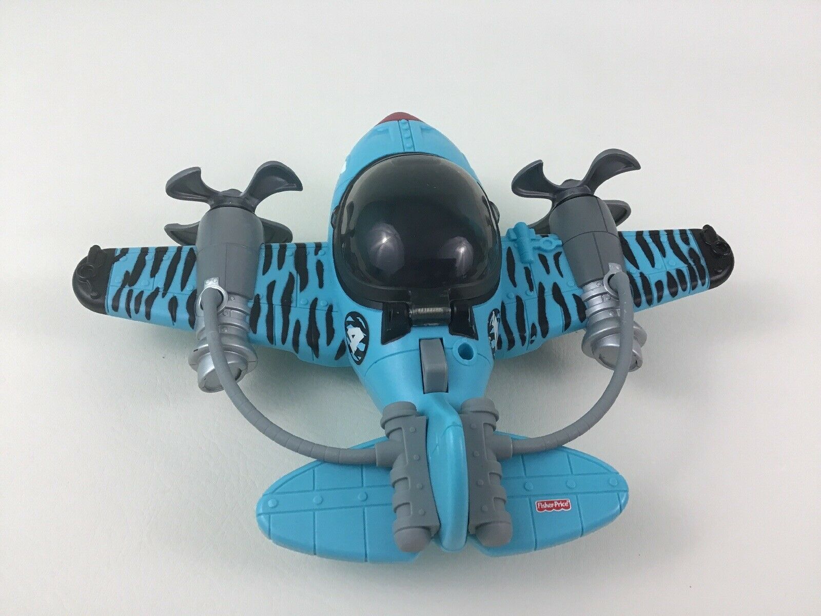 imaginext Sky Racers Blue Flying Tiger Plane with Pilot Figure Fisher