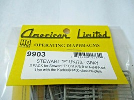 American Limited # 9903 Stewart "F" Units Operating Diaphragms Gray HO-Scale image 1