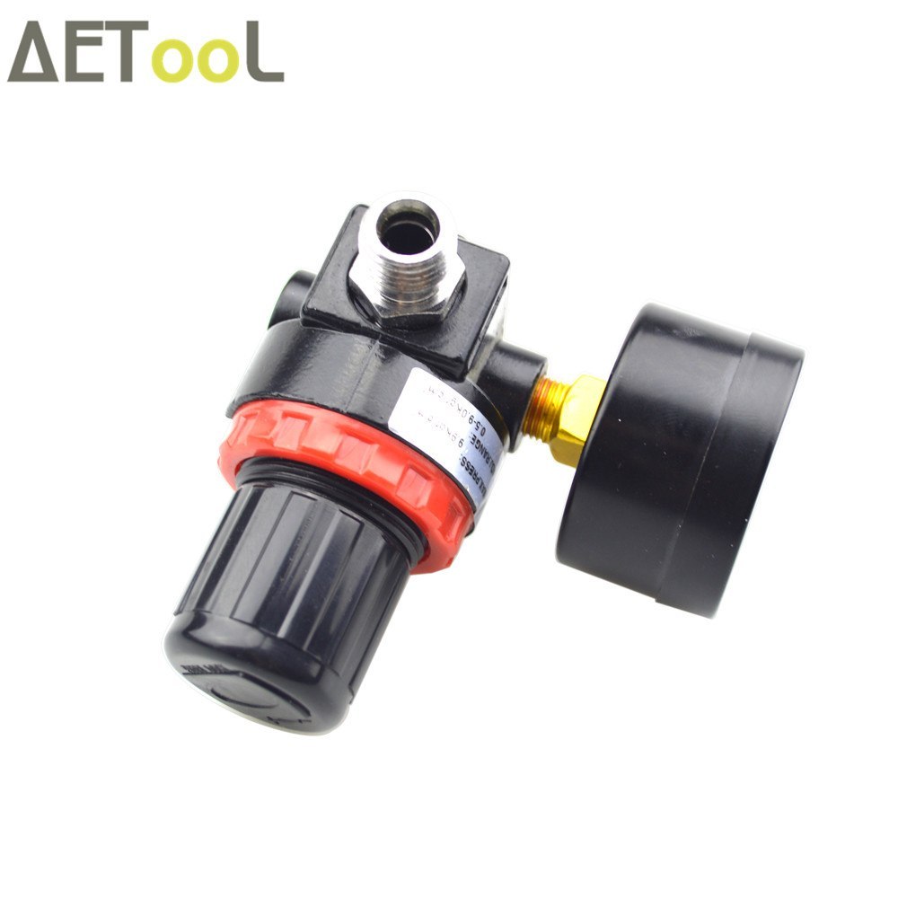 AETool Pneumatic Spray Gun Air Regulator Pressure Gauge Auto Paint Air