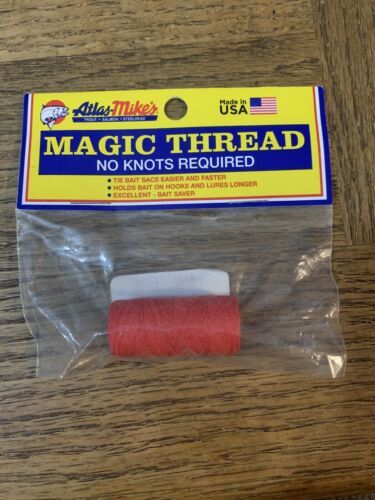 Atlas Mikes Magic Thread No Knots Required Red 100 Feet