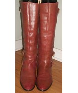 MICHAEL KORS Knee High Leather Boots with Brass Buckles-ADDED BOOT SHAPERS - $50.00