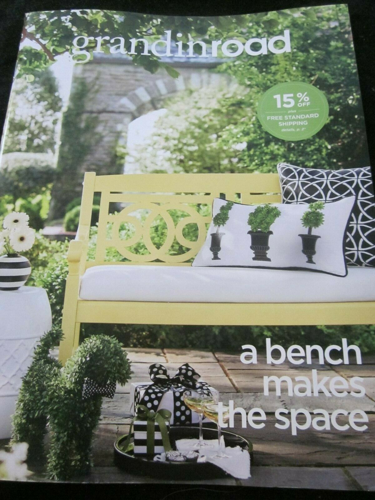 GRANDINROAD GRANDIN ROAD CATALOG APRIL 2019 A BENCH THAT MAKES SPACE