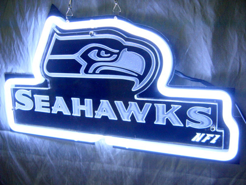 NFL Seattle Seahawks Football 3D Neon Light Sign 11" x 8" - Neon