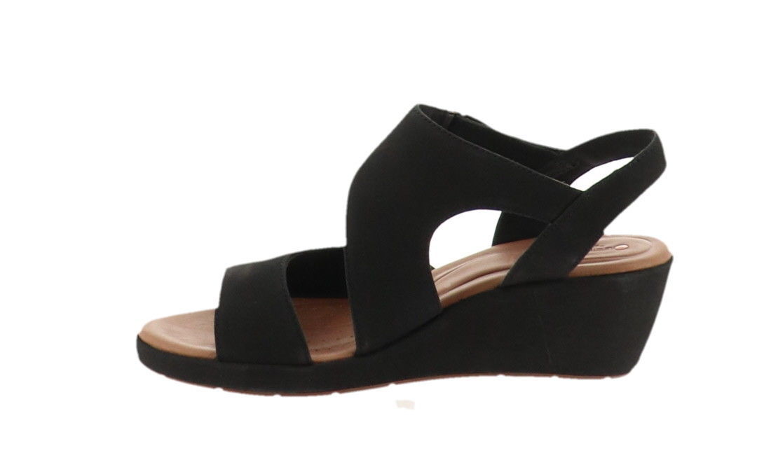 clarks leather comfort wedge sandals