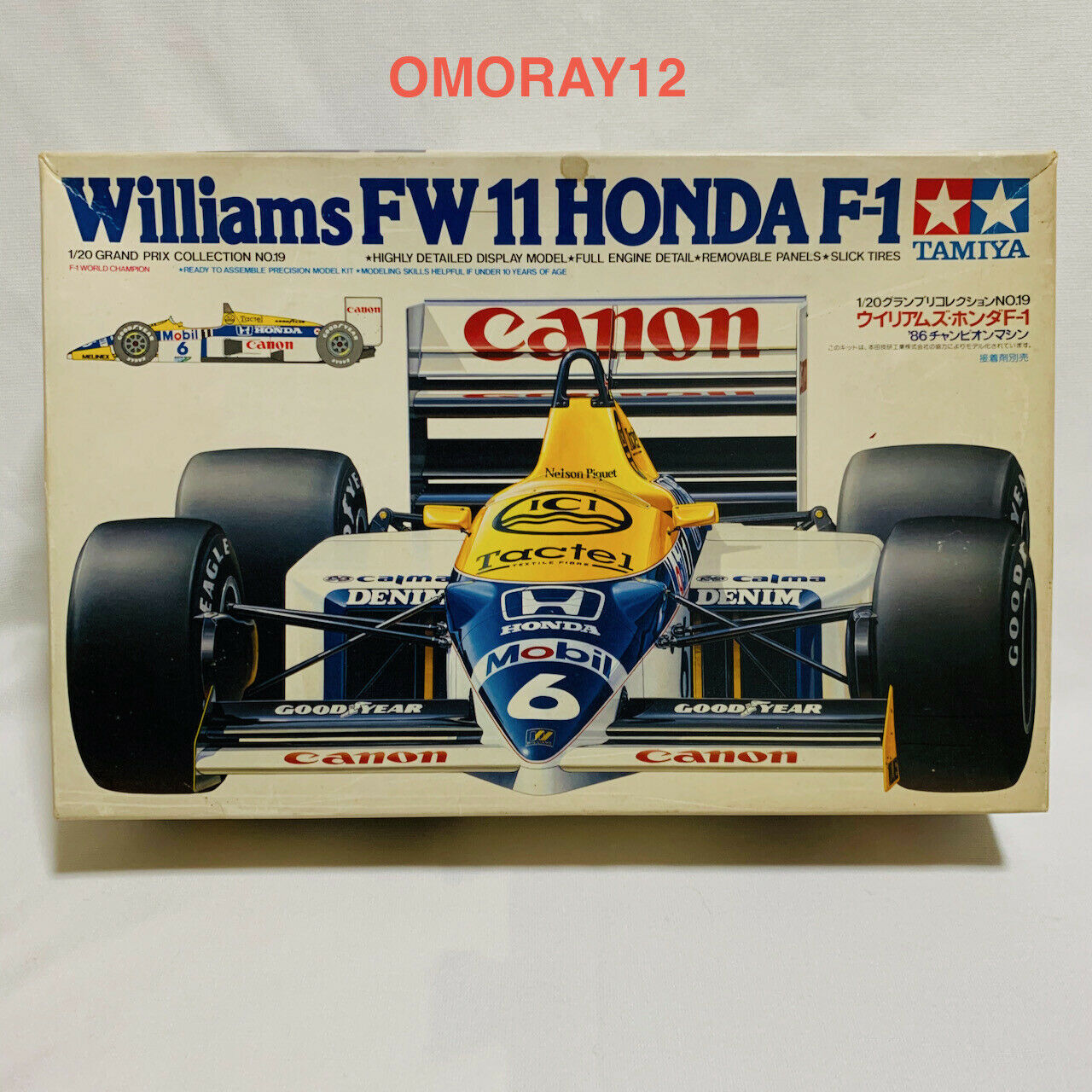 Tamiya 1 Williams Fw11 Honda 1986 World And 50 Similar Items