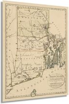 1797 Rhode Island Map - Vintage Map of Rhode Island Wall Art Decor - Rhode Islan - $34.99+