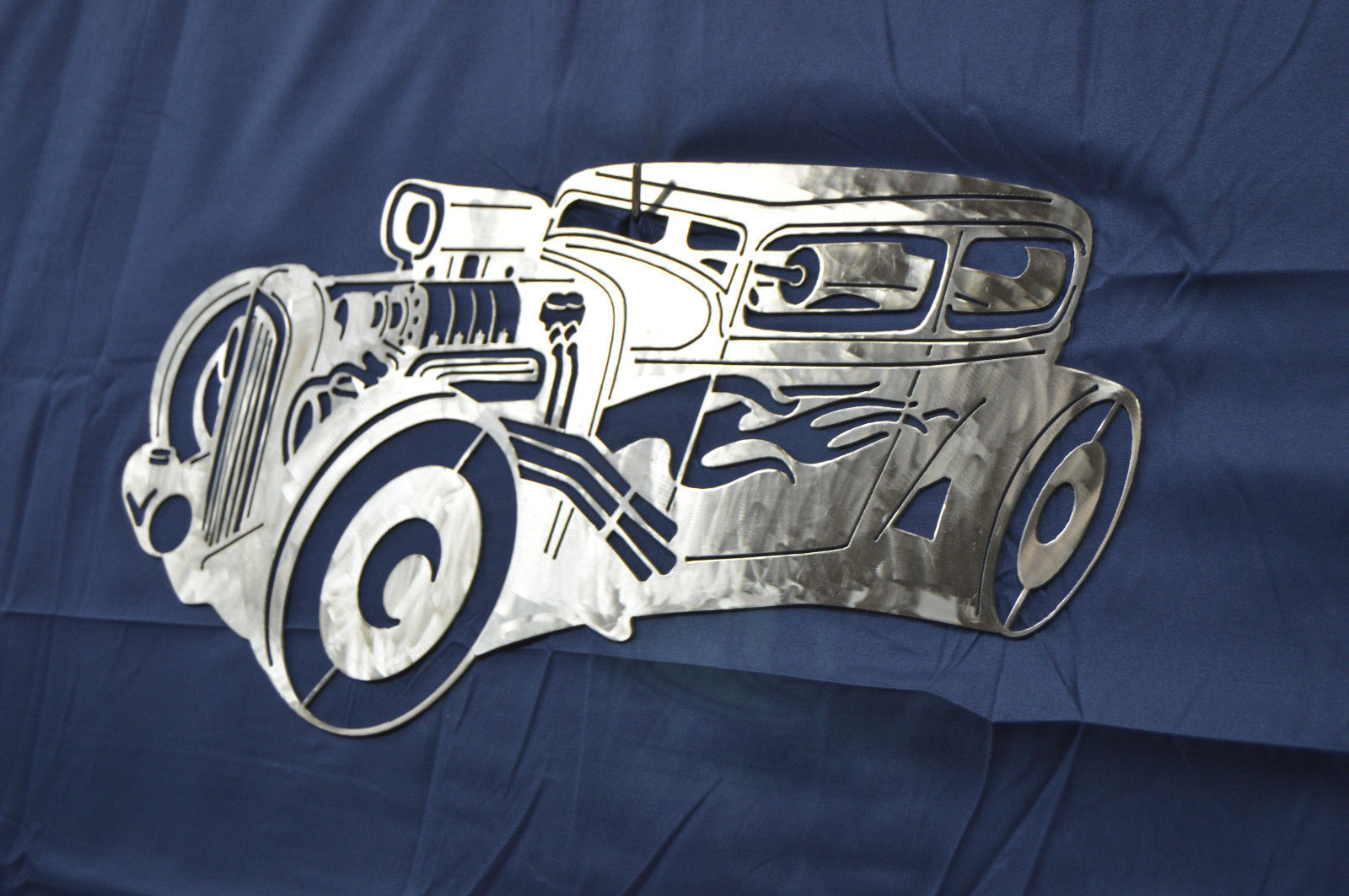 LARGE 22" CLASSIC HOTROD GARAGE 14GA STEEL METAL WALL ART DECOR MAN