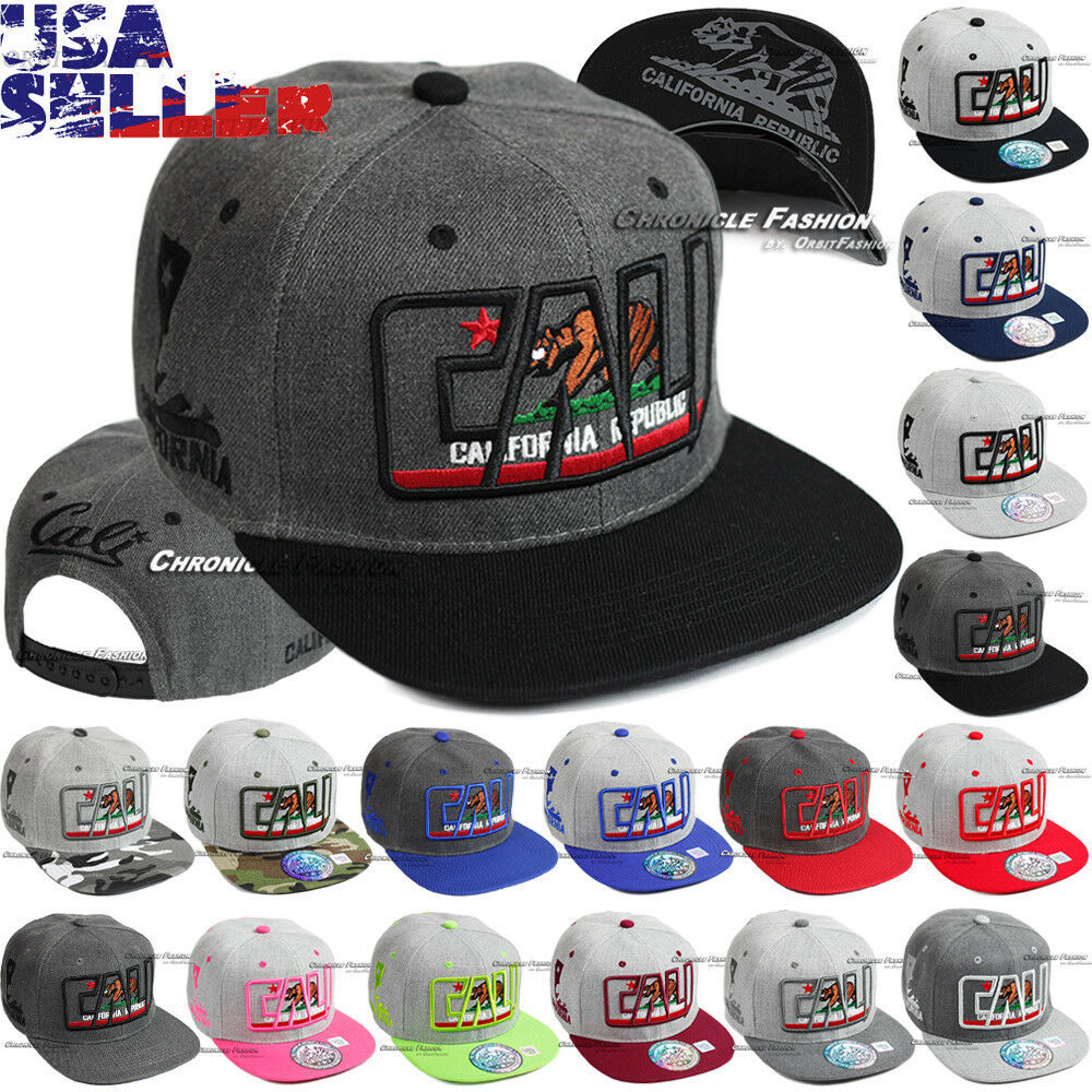 Baseball Caps California Republic Embroidered Hat CALI Bear Snapback Mens Cap