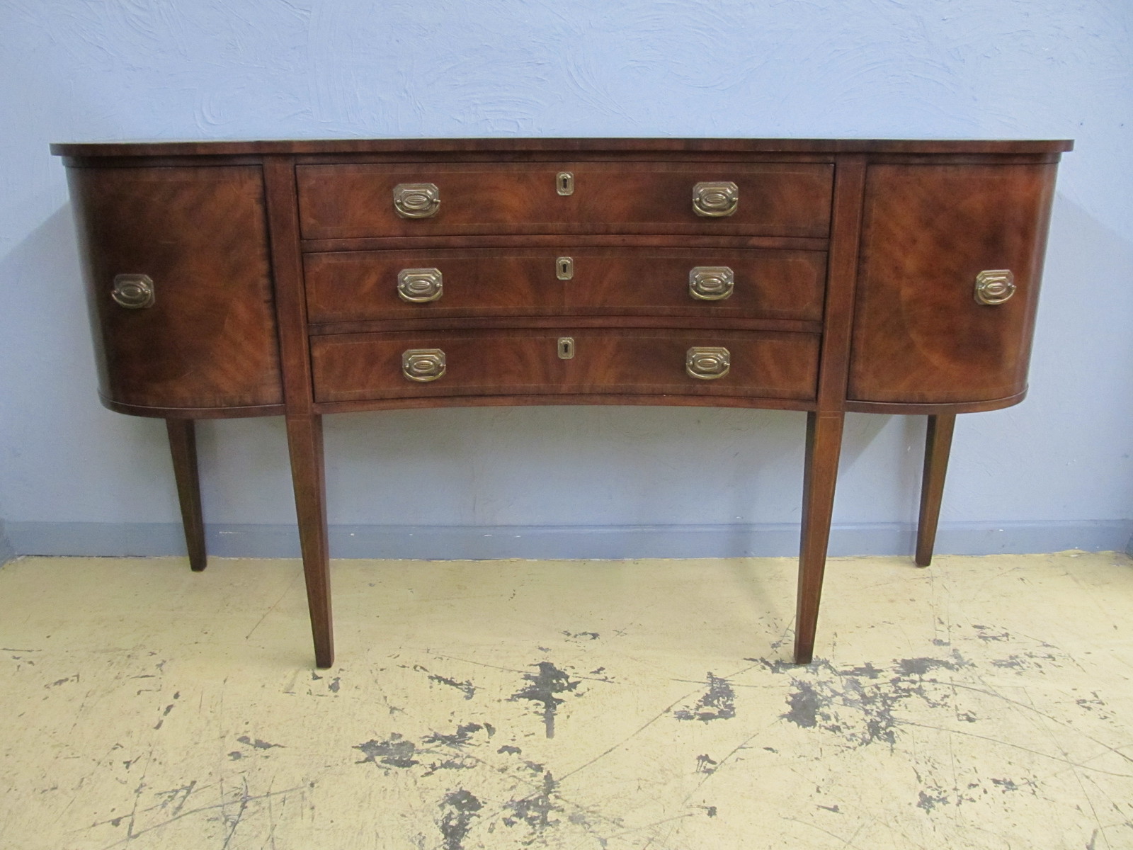 Henredon Aston Court Crotch Mahogany Sideboard / Buffet / Credenza 9600 ...