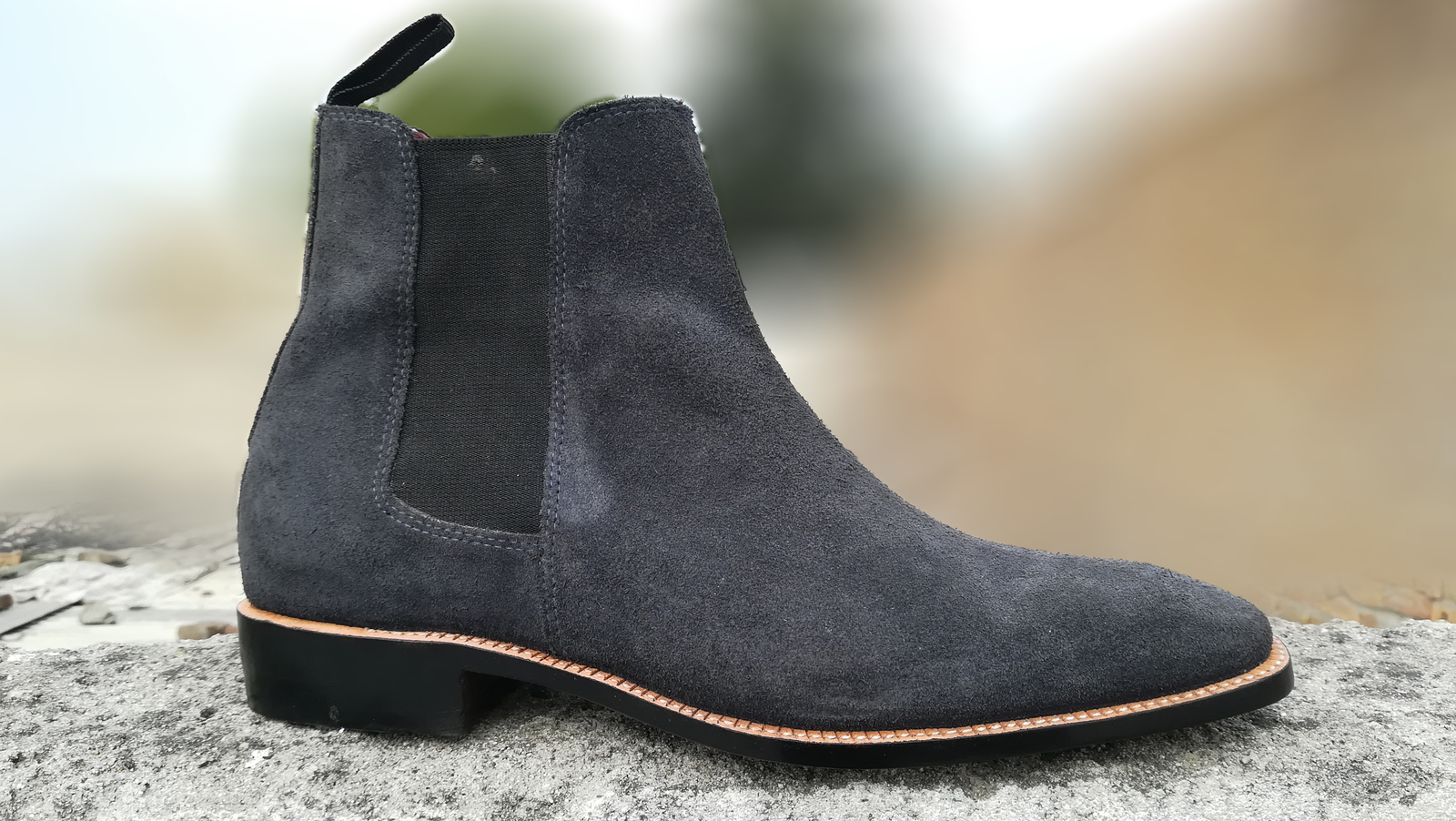 NEW Handmade Gray Suede Ankle Boot For Men, Men's Dress Designer Chelsea Suede B