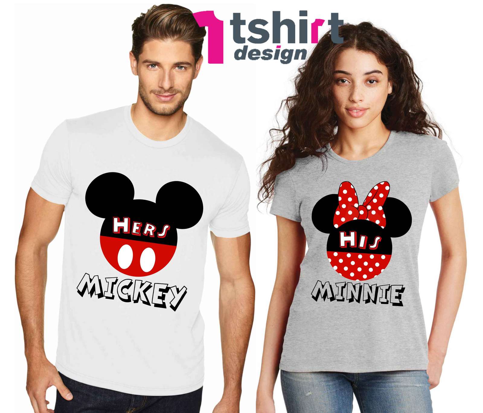 Her Mickey, His Minnie Disney Matching Shirts. Disney Ears Matching t ...