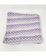 ADEN AND ANAIS SWADDLE MUSLIN COTTON BABY SECURITY BLANKET PURPLE PINK GREY - $32.38