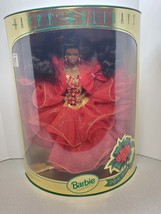 NIB Happy Holidays Barbie 1993 Vintage Christmas African American Mattel #10911 - $37.39