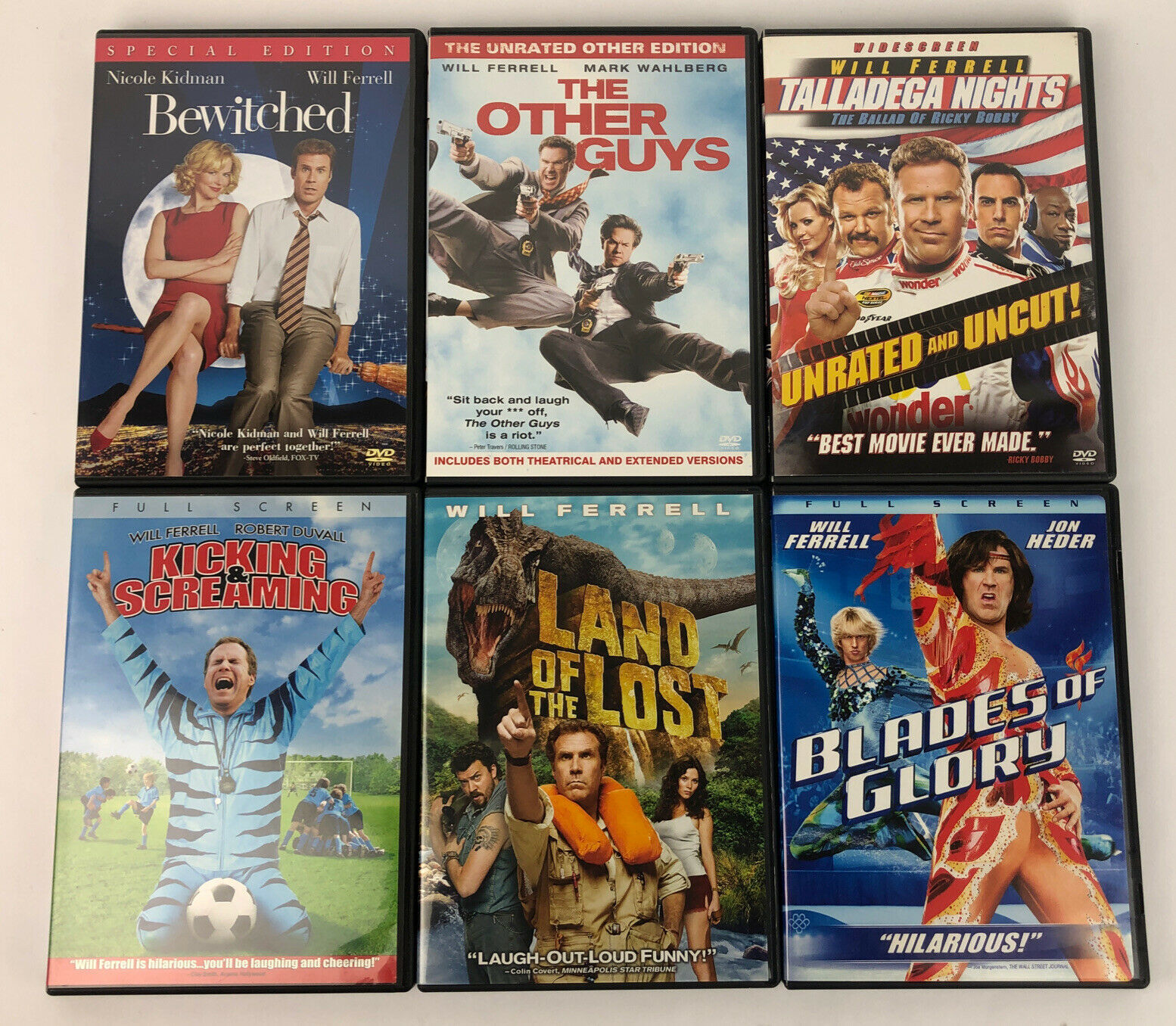 6 x Will Ferrell DVD Lot * Talladega Nights, Blades of Glory, The Other ...