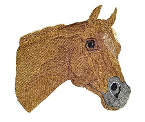 Custom and Unique Horse Face[Quarter Horse Face ] Embroidered Iron On/Sew Patch