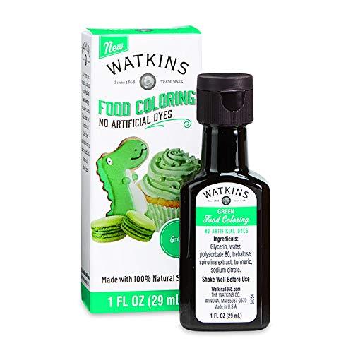 Watkins Green Food Coloring, 1 oz. Bottles, Pack of 12 Water