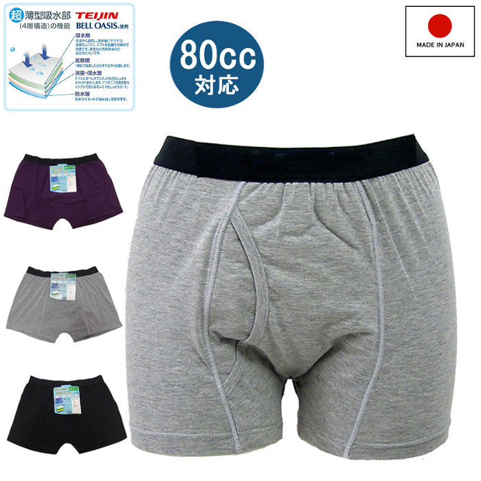 Mens Washable Incontinence Urine Bladder Leakage Cotton Fly BoxerBrief ...