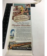 1947 Ad MILWAUKEE ROAD LOCOMOTIVE POSTER CHICAGO ST PAUL PACIFIC RAILWAY... - $17.57