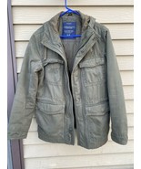 American Eagle Outfitters® Olive Green Hooded Jacket Men&#39;s Size S/P - $79.15