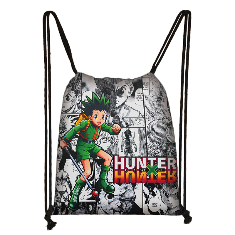 Anime HUNTERxHUNTER Backpack Hunter X Hunter Women Drawstring Bag HXH