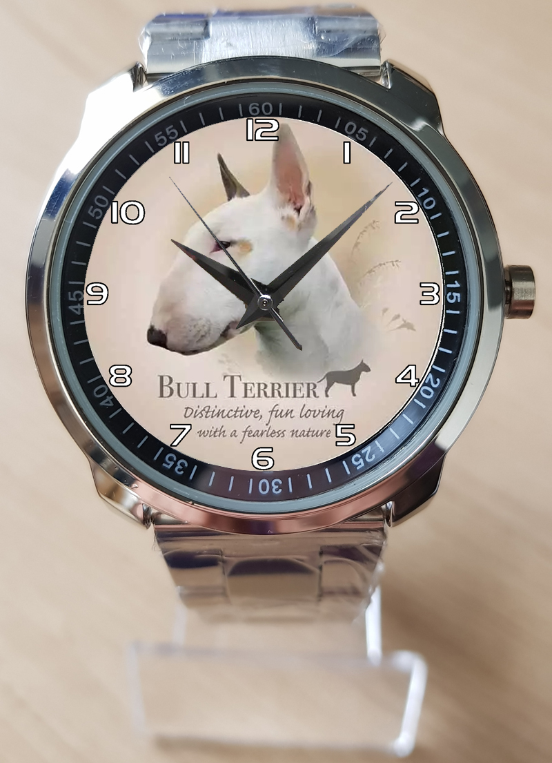Dog Collection Bull Terrier Pet  Unique Wrist Watch Sporty