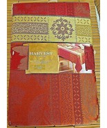 Harvest Season Oblong Fabric Tablecloth 60&quot; X 102&quot; Autumn Seasonal Splen... - $27.71