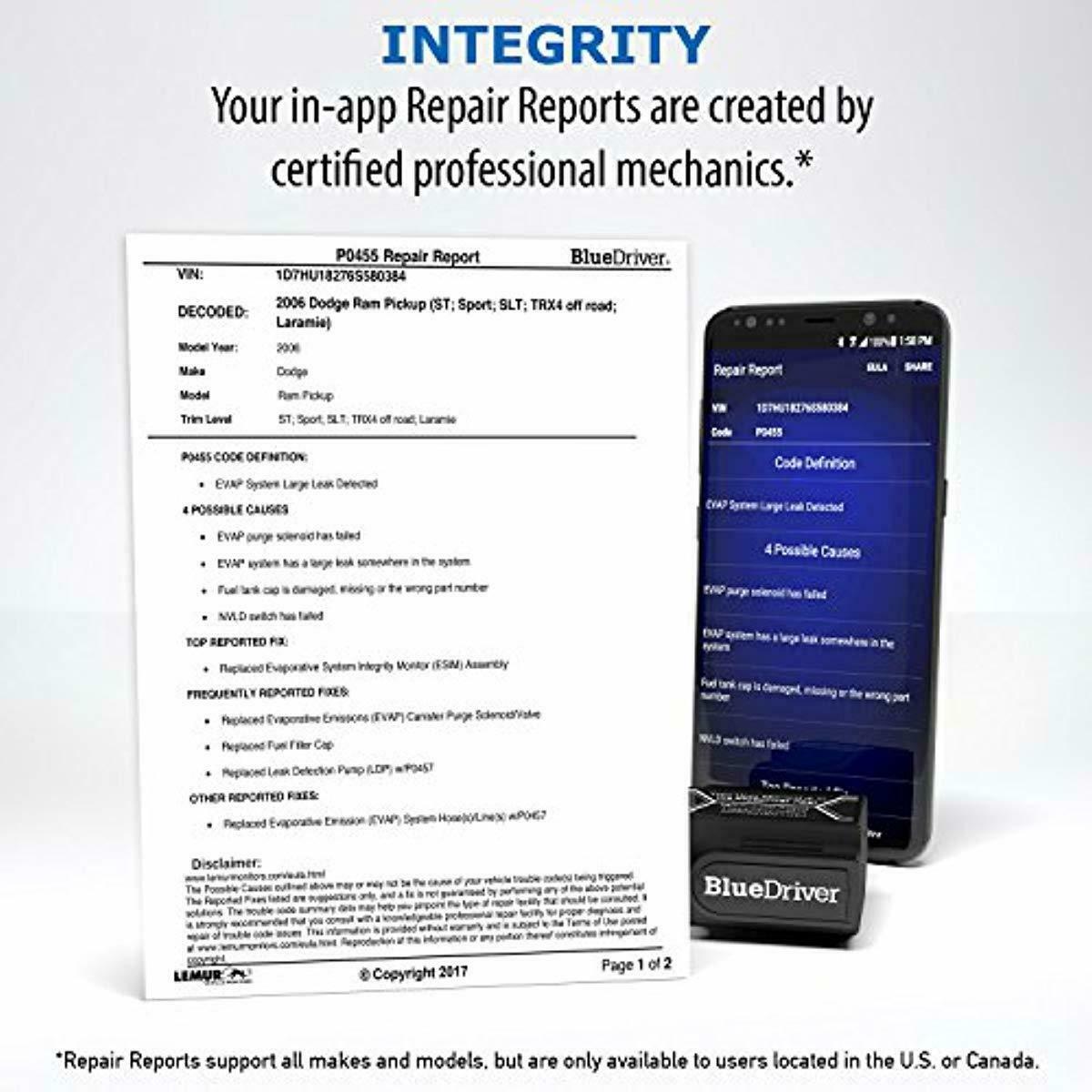 BlueDriver Bluetooth Pro OBDII Scan Tool for iPhone Android