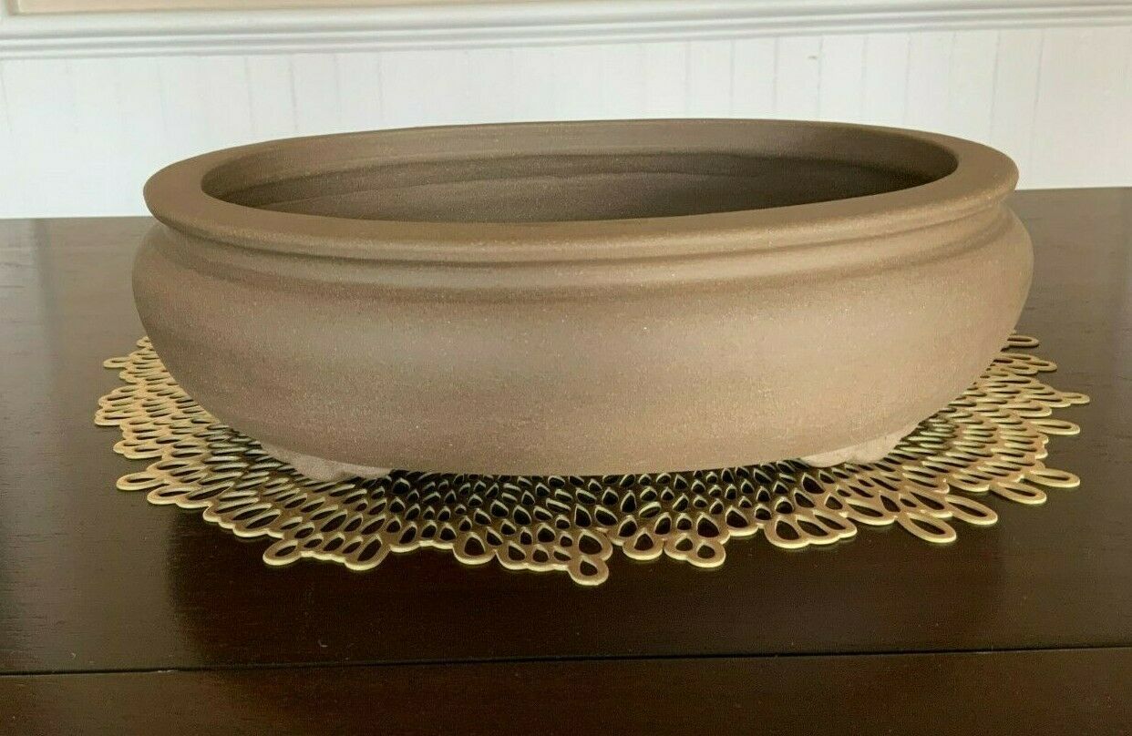12" Unglazed Ceramic Bonsai Pot. Choose from several styles and colors